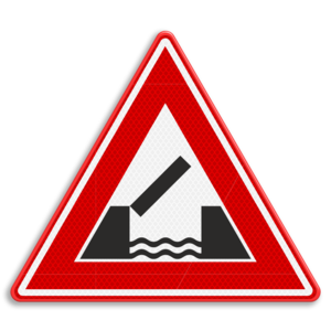 Traffic sign RVV J15 - Movable bridge warning