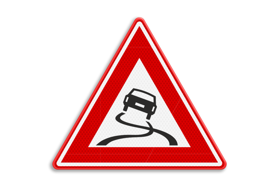 Traffic sign RVV J20 - Slippery road