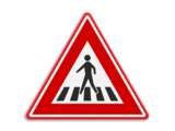 Traffic sign RVV J22 - Crossing for pedestrian warning