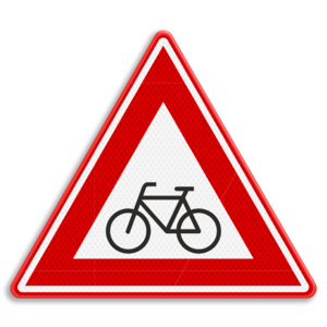 Traffic sign RVV J24 - Warning for bikes and cyclists