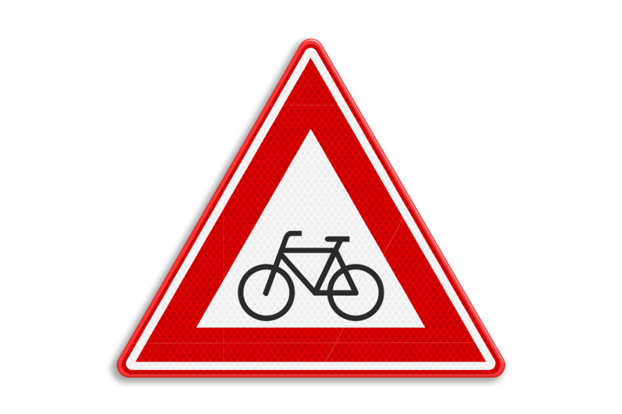 Verkeersbord RVV J24 - Waarschuwing fietsers en bromfietsers