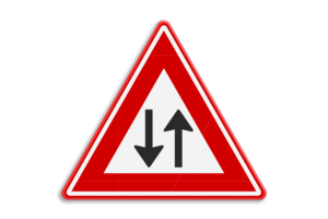 Traffic sign RVV J29 - Two-way traffic Traffic sign RVV J29 - Two-way traffic