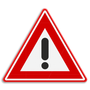 Traffic sign RVV J37 - Dangerous situation