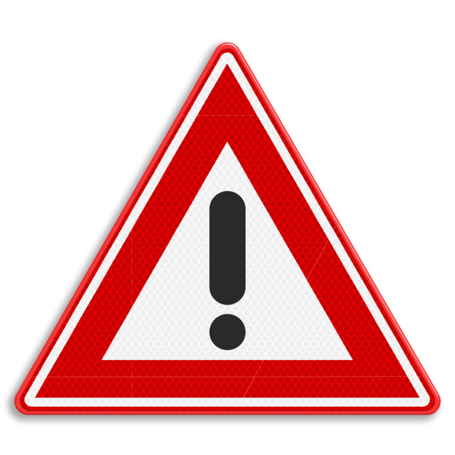 Traffic sign RVV J37 - Dangerous situation