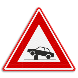 Verkeersbord RVV J39 - Waarschuwing verkeerspaal Verkeersbord RVV J39 - Waarschuwing verkeerspaal