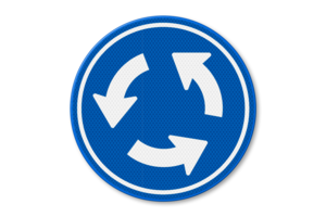 Traffic sign RVV D01 - Direction of traffic on roundabout Traffic sign RVV D01 - Direction of traffic on roundabout