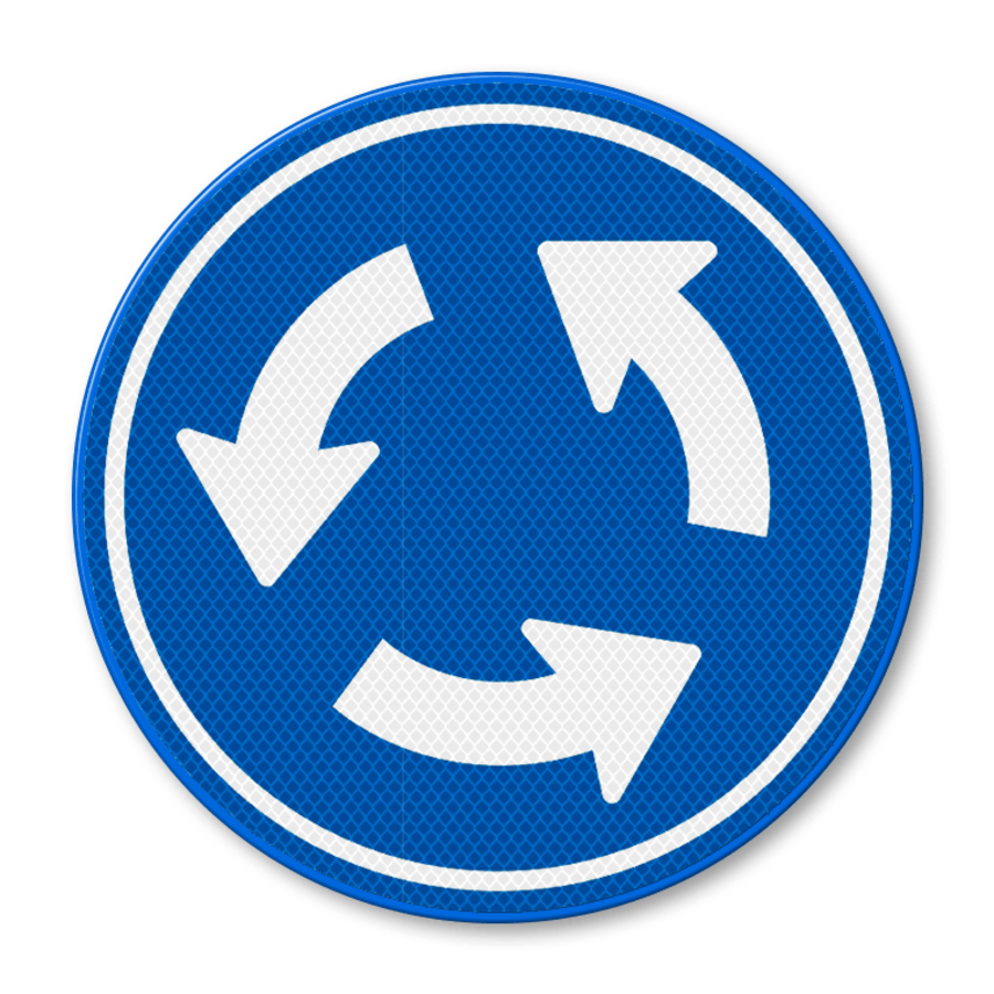 Traffic sign RVV D01 - Direction of traffic on roundabout