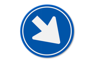 Verkeersbord RVV D02 - Gebod te passeren Verkeersbord RVV D02 - Gebod te passeren