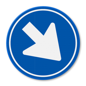 Verkeersbord RVV D02 - Gebod te passeren Verkeersbord RVV D02 - Gebod te passeren