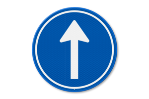 Traffic sign RVV D04 - Ahead only Traffic sign RVV D04 - Ahead only