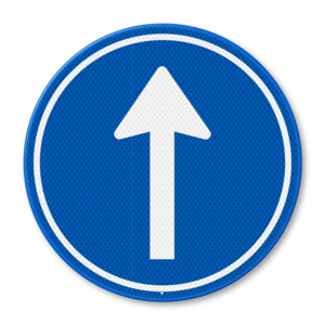 Traffic sign RVV D04 - Ahead only