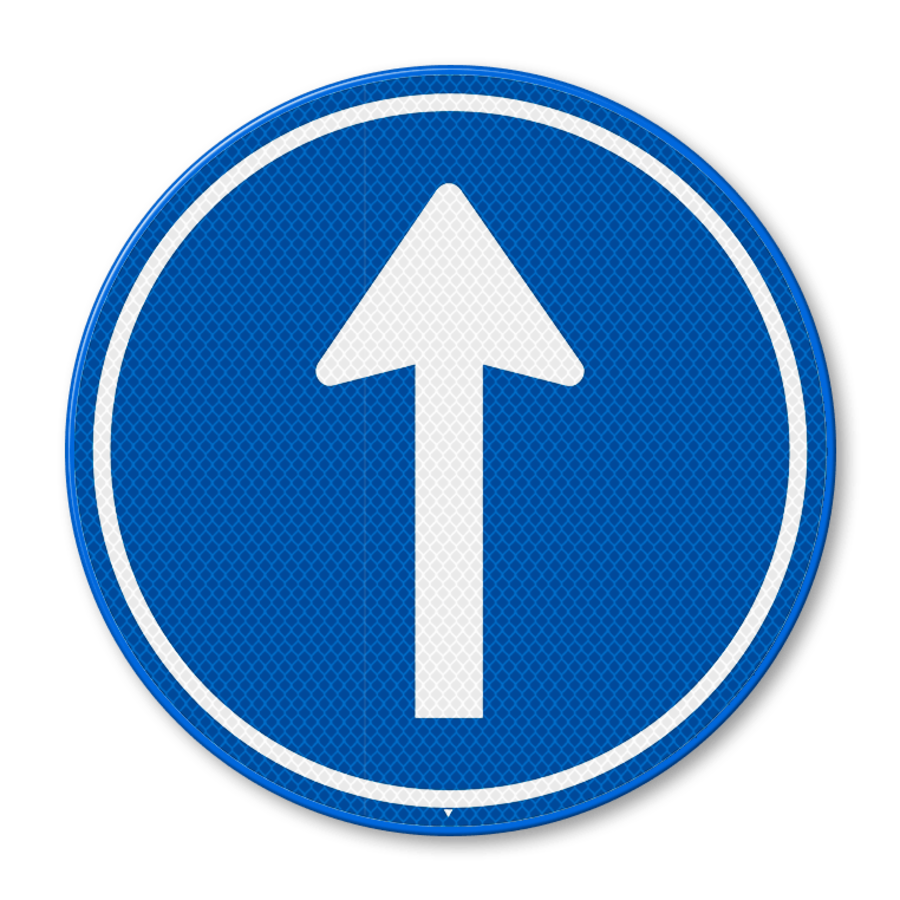 Traffic sign RVV D04 - Ahead only