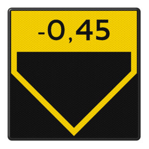 Scheepvaartbord G.5.1c - Aanduiding onderhoogte