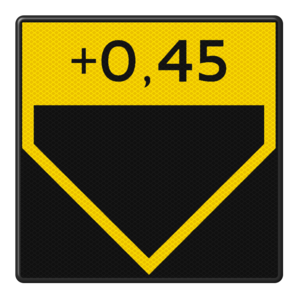 Scheepvaartbord G.5.1c - Aanduiding overhoogte