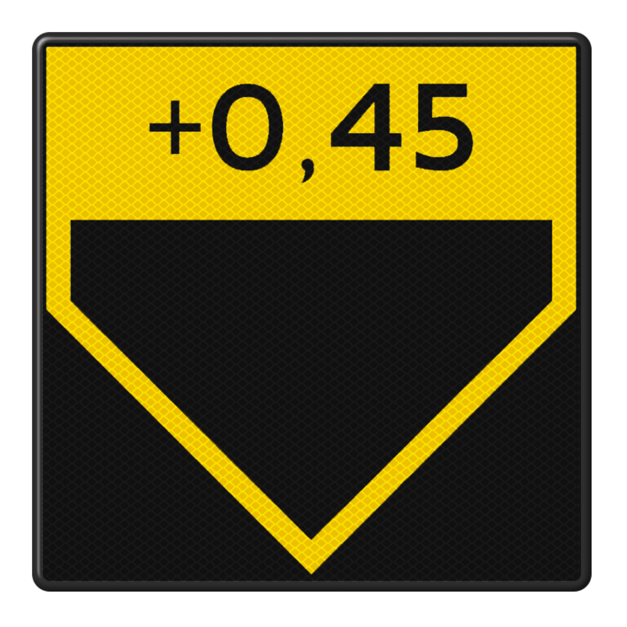 Scheepvaartbord G.5.1c - Aanduiding overhoogte Scheepvaartbord G.5.1c - Aanduiding overhoogte