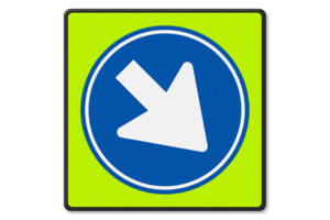 Verkeersbord RVV D02 Fluor - Gebod te passeren