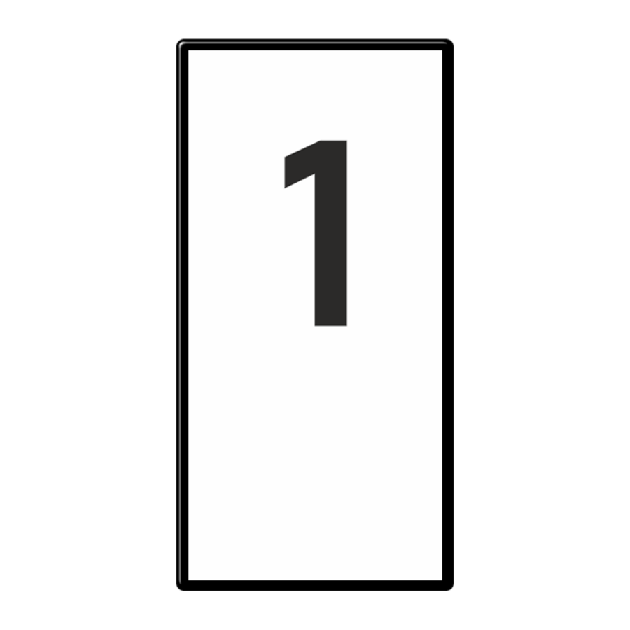 Shipping Sign H.1b - Hectometer indication Shipping Sign H.1b - Hectometer indication