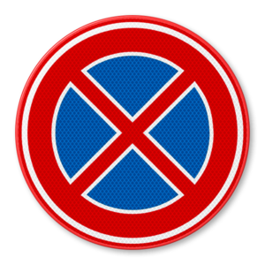 Verkeersbord RVV E02 - Verboden stil te staan Verkeersbord RVV E02 - Verboden stil te staan