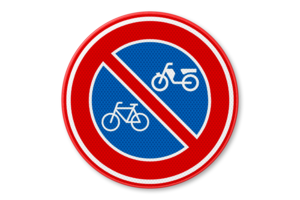 Traffic sign RVV E03 - No parking bicycles and mopeds Traffic sign RVV E03 - No parking bicycles and mopeds