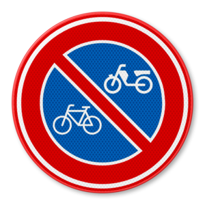 Traffic sign RVV E03 - No parking bicycles and mopeds