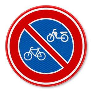 Verkeersbord RVV E03 - Verbod fietsen en bromfietsen te plaatsen Verkeersbord RVV E03 - Verbod fietsen en bromfietsen te plaatsen