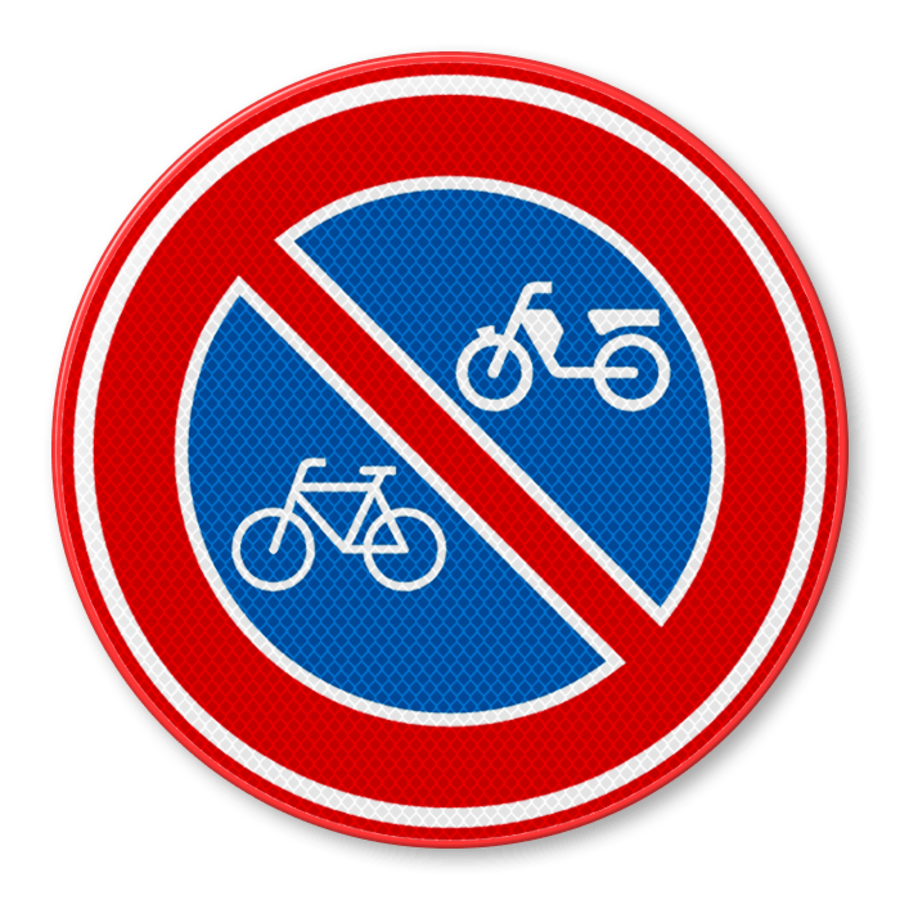 Verkeersbord RVV E03 - Verbod fietsen en bromfietsen te plaatsen Verkeersbord RVV E03 - Verbod fietsen en bromfietsen te plaatsen
