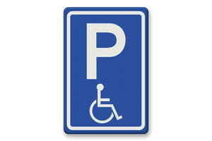 Verkeersbord RVV E06 - Gehandicapten parkeerplaats Verkeersbord RVV E06 - Gehandicapten parkeerplaats