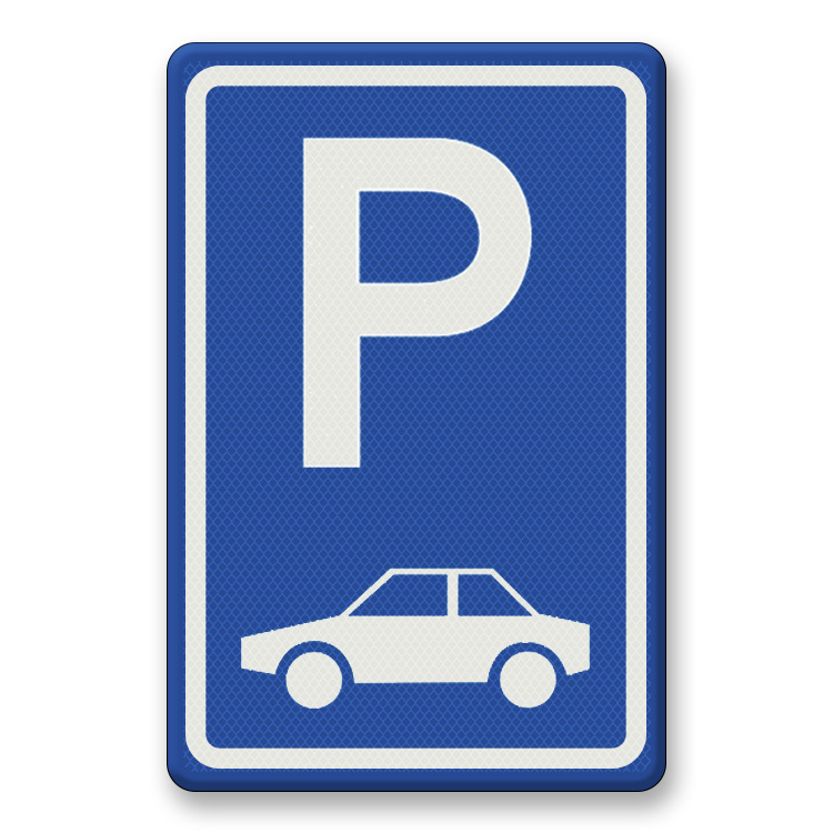 Blue Parking Sign