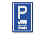 Traffic sign RVV E08a - Parking for trucks and buses