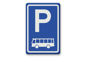 Verkeersbord RVV E08d - Parkeerplaats bussen