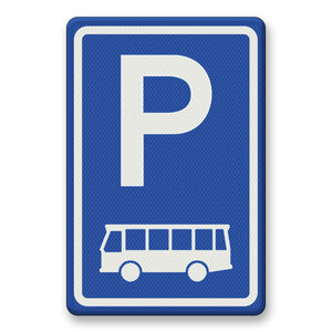 Verkeersbord RVV E08d - Parkeerplaats bussen Verkeersbord RVV E08d - Parkeerplaats bussen