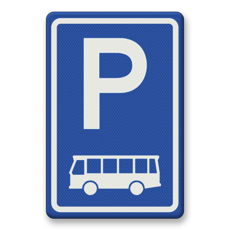 Verkeersbord RVV E08d - Parkeerplaats bussen Verkeersbord RVV E08d - Parkeerplaats bussen
