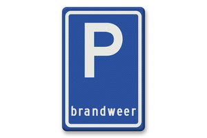 Traffic sign RVV E08j - Parking place fire brigade Traffic sign RVV E08j - Parking place fire brigade