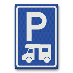 Verkeersbord RVV E08n - Parkeerplaats campers