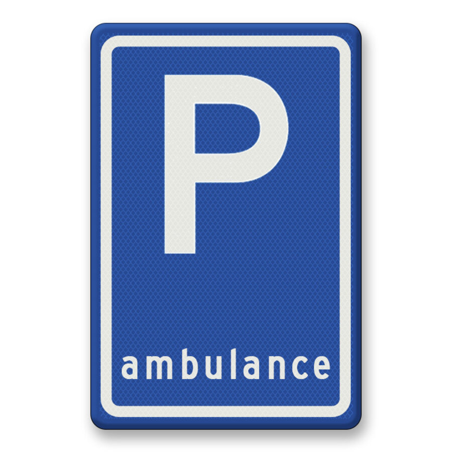 Verkeersbord RVV E08k - Parkeerplaats ambulance