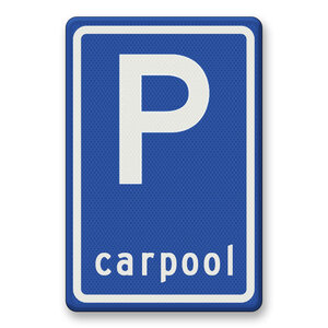 Verkeersbord RVV E13 - Parkeerplaats carpool