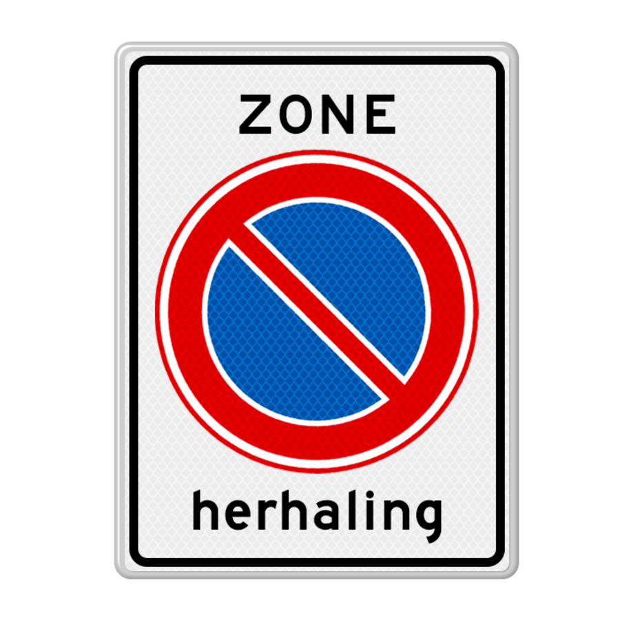 Verkeersbord RVV E01zbh - Herhaling parkeerverbod zone