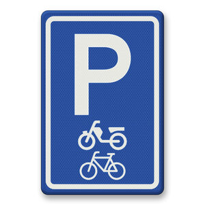Traffic sign RVV E08g - Parking cyclists and mopeds