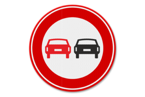 Verkeersbord RVV F01 - Verboden in te halen Verkeersbord RVV F01 - Verboden in te halen
