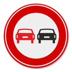 Traffic sign RVV F01 - Overtaking not allowed