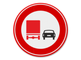 Traffic sign RVV F03 - Overtaking prohibited for trucks