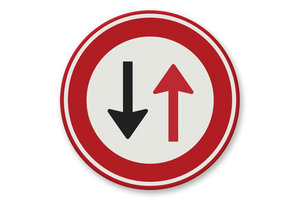 Traffic sign RVV F05 - Priority Over Oncoming Traffic