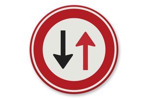 Traffic sign RVV F05 - Priority Over Oncoming Traffic Traffic sign RVV F05 - Priority Over Oncoming Traffic