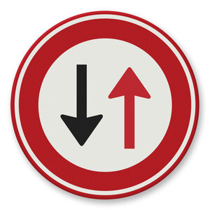 Traffic sign RVV F05 - Priority Over Oncoming Traffic