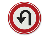 Traffic sign RVV F07 - No u-turn allowed