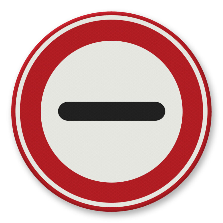 Verkeersbord RVV F10 - Stoppen Verkeersbord RVV F10 - Stoppen