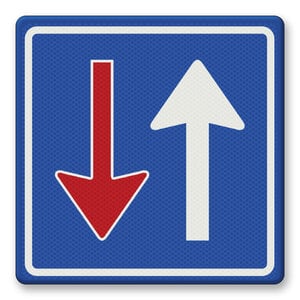 Verkeersbord RVV F06 - Tegenligger moet wachten Verkeersbord RVV F06 - Tegenligger moet wachten