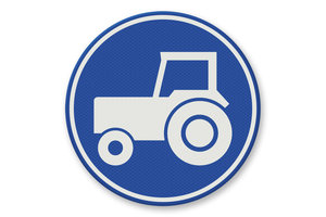 Traffic sign RVV F11 - Passing lane slow traffic Traffic sign RVV F11 - Passing lane slow traffic