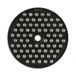 Swareflex reflector rond 61 mm zwart met witte glasparels