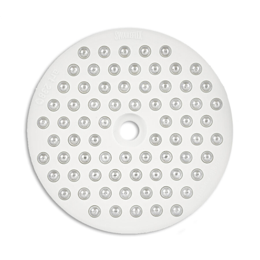 Swareflex reflector rond 61 mm zwart met witte glasparels Swareflex reflector rond 61 mm zwart met witte glasparels